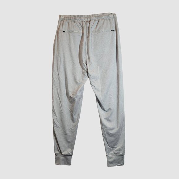 Vuori Mens M The Rise and Shine Performance Jogger Pants Light Gray zip pockets - Picture 2 of 13